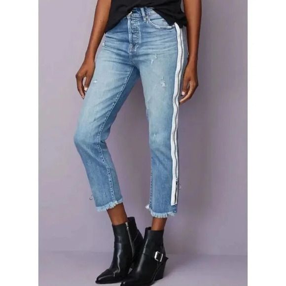 Pistola Charlie High Rise Side Zip Straight Leg Jeans - Picture 3 of 7